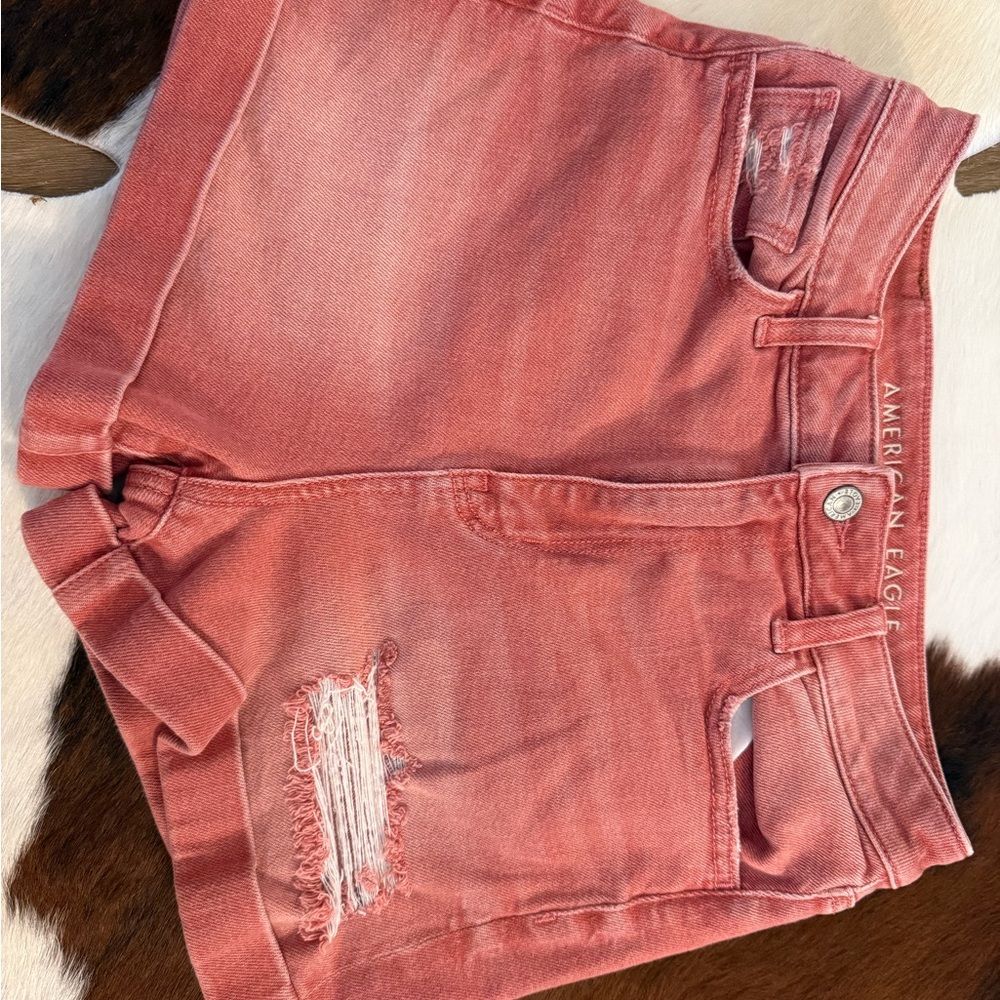 American Eagle Outfitters Red Jean Shorts
